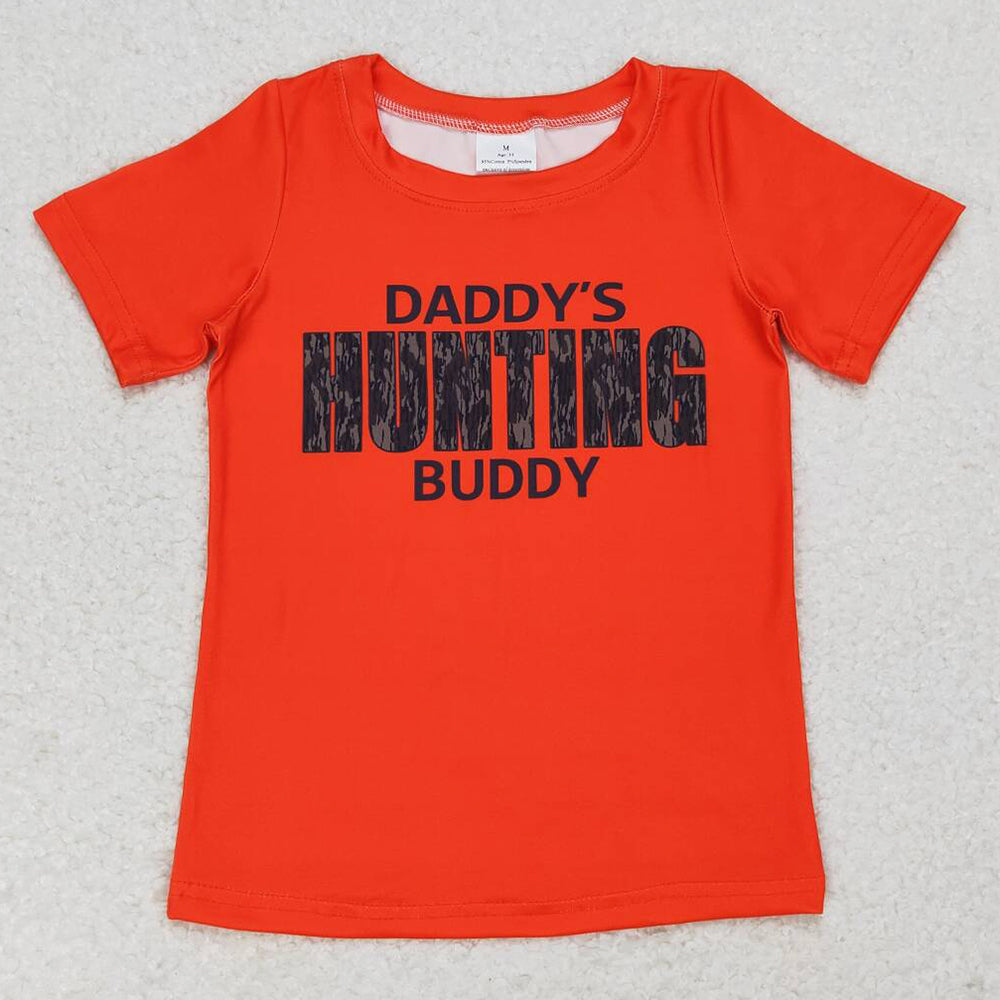 Baby Boys T-shirts Daddy's Hunting Buddy Short Sleeve Tee Shirts Tops BT0672