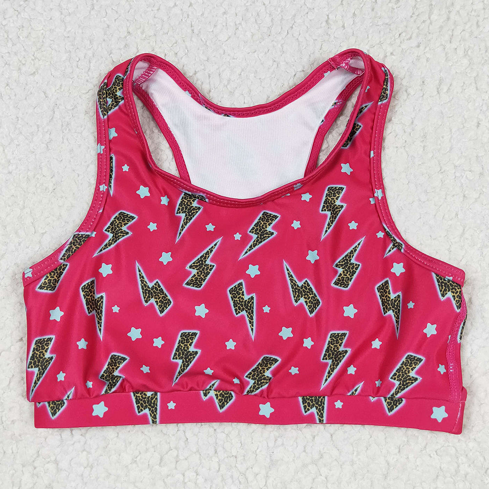 Baby Girls Clothes Tops Pink Leopard Flash Sleeveless Vest Crop Tops GT0519