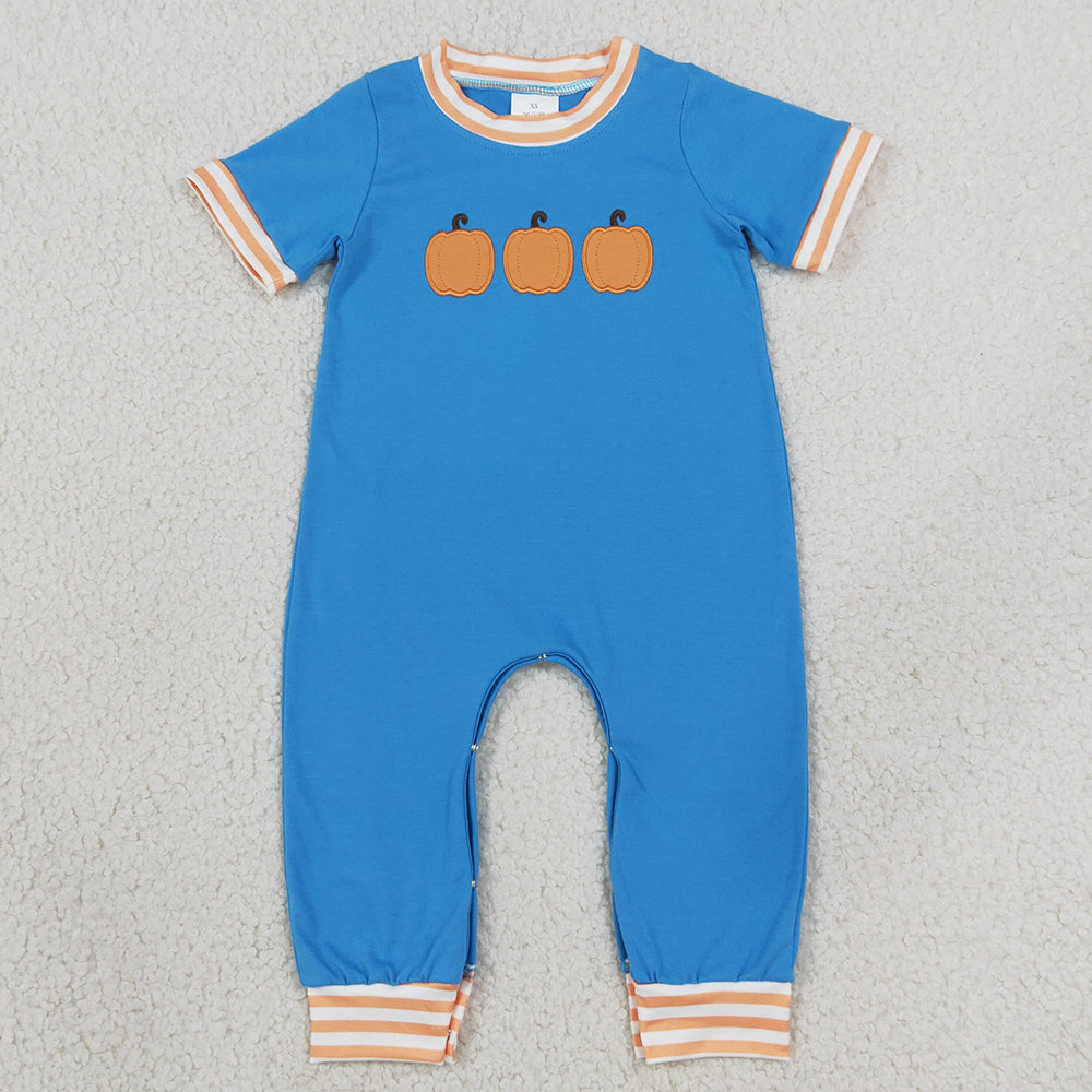 Baby Boys Rompers Embroidery Pumpkins Short Sleeve Fall Pant Rompers SR4285