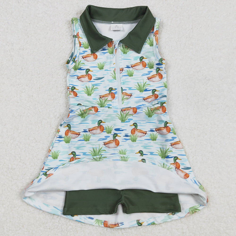 Baby Girls Dress Mallard Ducks Athletic Shorts Dresses GSD1835