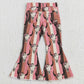 Baby Girls Jeans Pants Aztec Western Cow Skull Bell Flare Denim Pants P0437 5.1