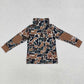 Baby Boys Clothes Tops Fall Camo Brown Long Sleeve Zip Pullovers Tops BT0810