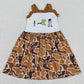 Baby Girls Dress Embroidery Duck Dogs Strap Camo Hunting Knee Length Dress GSD1518