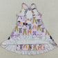 Baby Girls Dress Lavender Strap Bows Plaid Shorts Yoga Knee Length Dresses GSD2737 8.5
