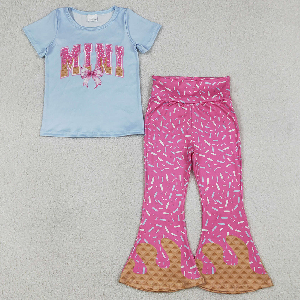 Baby Girls Clothes Sprinkle Drip Mini Top Bell Bottom Pants Clothes Sets GSPO2107 12.27