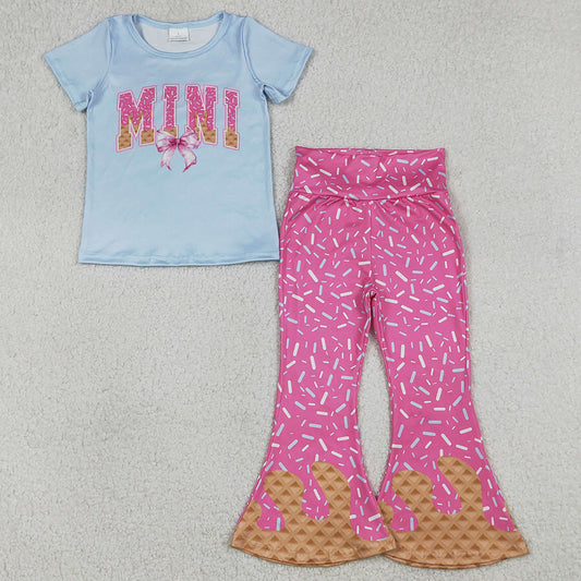Baby Girls Clothes Sprinkle Drip Mini Top Bell Bottom Pants Clothes Sets GSPO2107 12.27