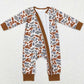 Baby Infant Boys Rompers Brown Camo Zip Sleepers Rompers LR0818