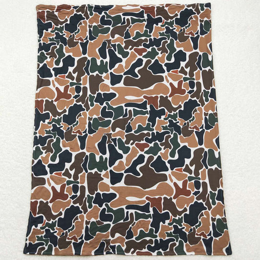 Baby Kids Blankets Dark Brown Camo Minky Blankets BL0146