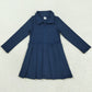 Baby Girls Dress Navy Long Sleeves Zipper Yoga Knee Length Dresses GLD1151 8.5