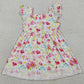 Baby Girls Dress Smocked Floral Cross Easter Lace Ruffle Knee Length Dresses GSD3313