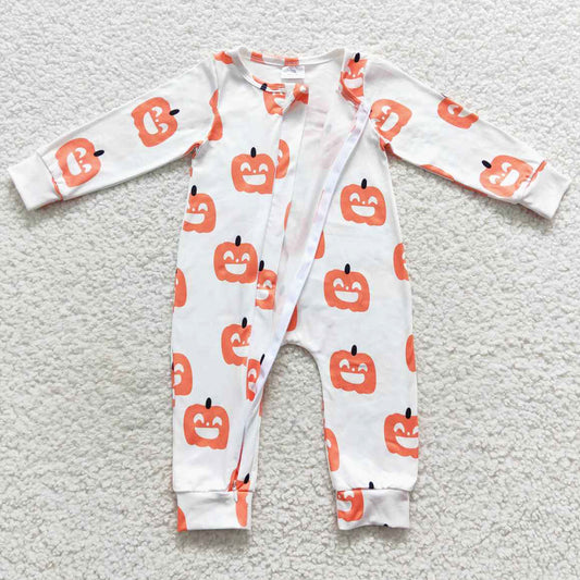 Pumpkin Print Baby Kids Romper Halloween Jumpsuit LR0495