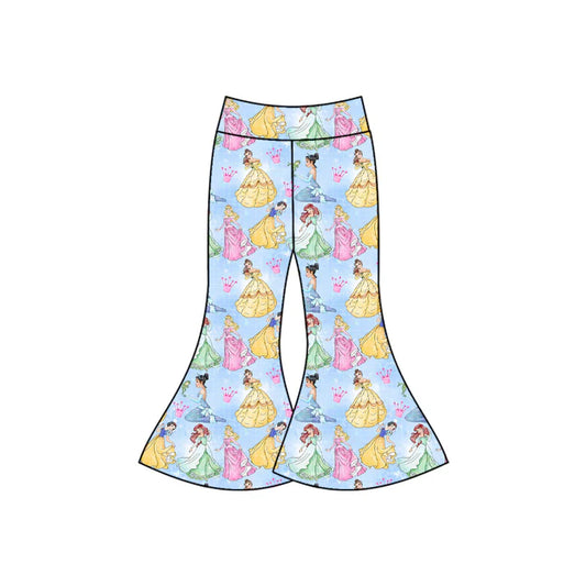 Preorder(moq 5) Baby Girls Cartoon Princesses Bell Bottom Pants Bottom 12.26