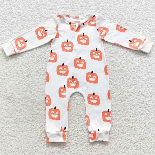 Pumpkin Print Baby Kids Romper Halloween Jumpsuit LR0495