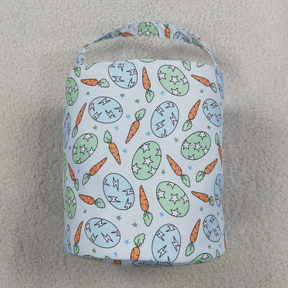 Baby Kids Bags Embroidery Rabbits Carrots Eggs Easter Bucket Baskets Bags BA0468