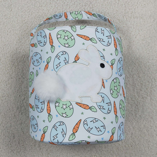 Baby Kids Bags Embroidery Rabbits Carrots Eggs Easter Bucket Baskets Bags BA0468