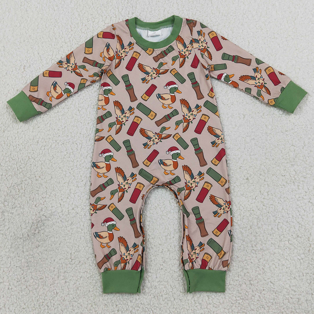 Baby Boys Rompers Hat Ducks Calls Christmas Hunting Pant Rompers LR3209