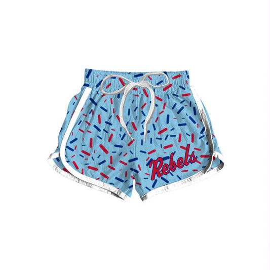 Preorder(moq 8) Baby Girls Rebels Blue Sprinkles Team Shorts Bottom 9.6