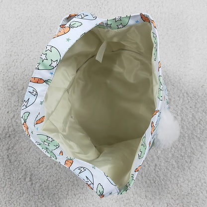 Baby Kids Bags Embroidery Rabbits Carrots Eggs Easter Bucket Baskets Bags BA0468