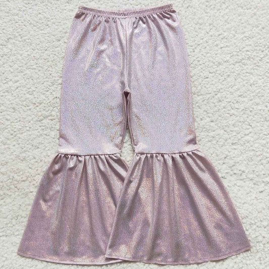 Boutique Baby Girls Pants Holographic Spandex Bell Bottom Pants P0179