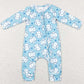 Baby Infant Boys Romper Baseball Blue Zip Rompers LR0824