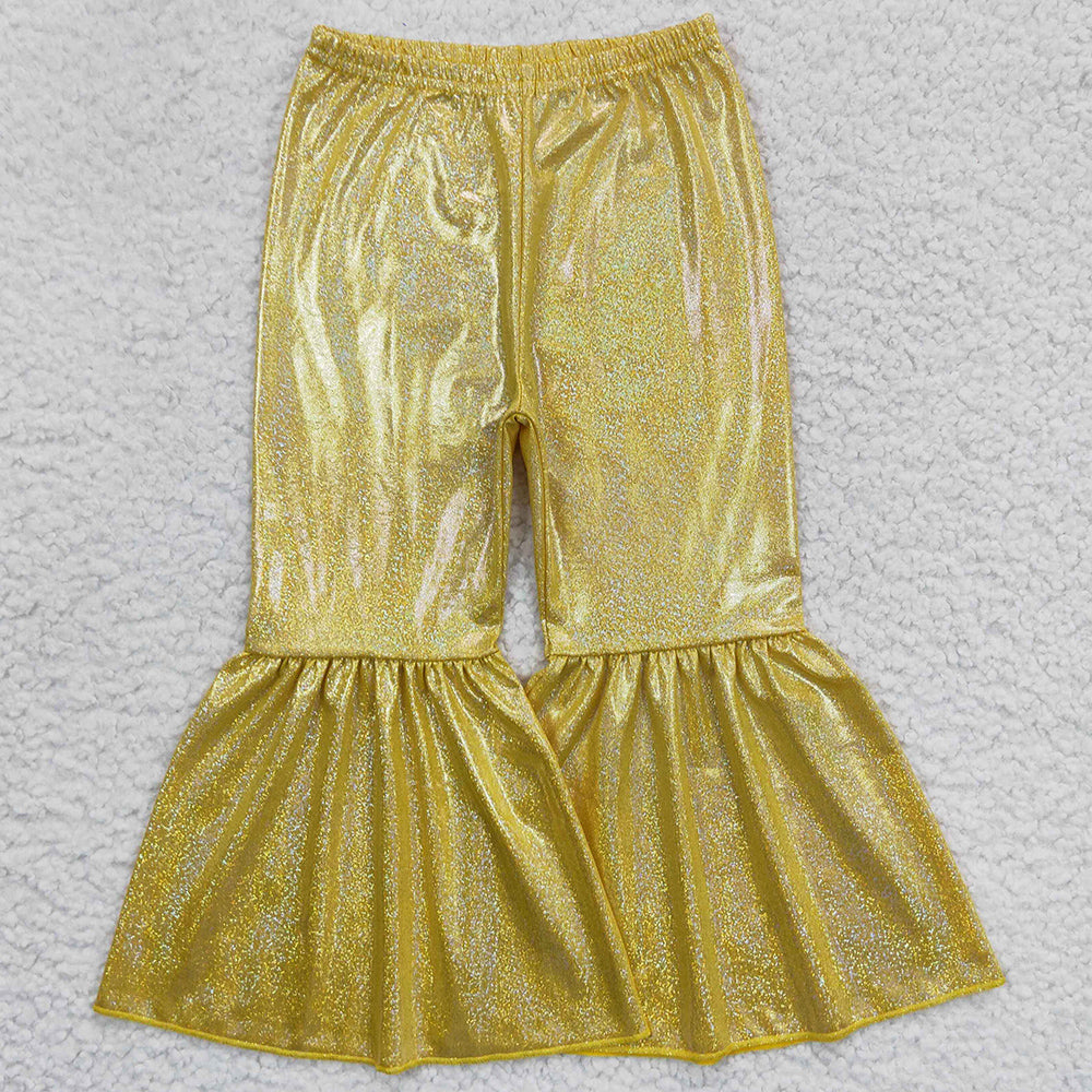 Boutique Baby Girls Pants Holographic Spandex Bell Pants P0182