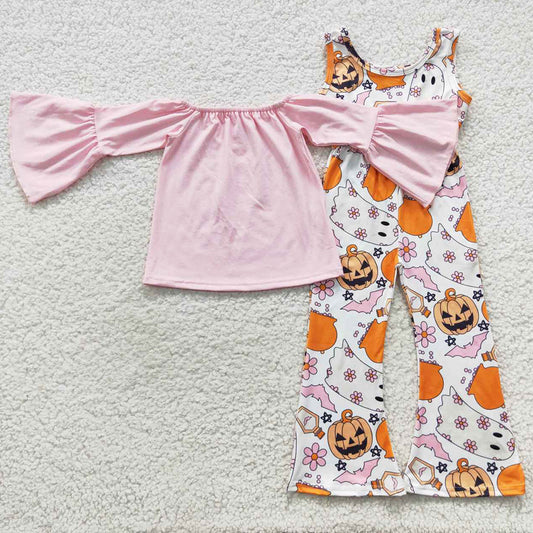 Halloween Baby Girls Clothes Pumpkin Overalls Sets GLP0568