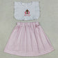 Baby Girls Rompers Embroidery Cross Pink Checked Child of God Easter Knee Length Dress GSD3201