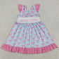 Baby Girls Dress Flutter Sleeve Mama's Girl Bows Ruffle Knee length Dresses GSD2980