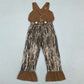 Baby Girls Clothes Embroidery Deer Strap Southern Olive Camo Hunting Jumpsuits SR4047
