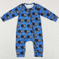 Baby Infant Boys Romper Flag Hearts Long Sleeve Zip Rompers LR0850