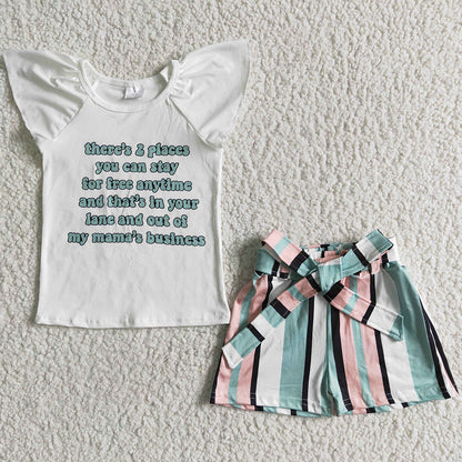 Baby Girls Summer Clothes Set Cute Short Sleeve Shorts Boutique Kids Girls Outfits GSSO0022