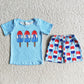Boutique Baby Girls Clothes July 4th Fashion Kids Clothes Summer Girls Clothing Outfits D9-29