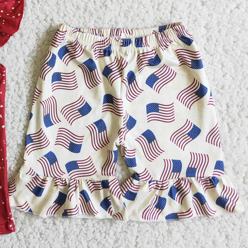 Wholesale Baby Girls Clothes July 4th Kids Summer Clothing Outfits D9-19