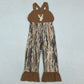Baby Girls Clothes Embroidery Deer Strap Southern Olive Camo Hunting Jumpsuits SR4047