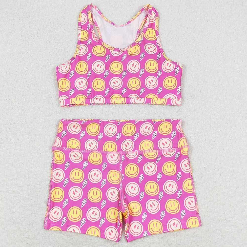 Baby Girls Clothes Pink Crop Tops Shorts Clothes Sets GSSO0904