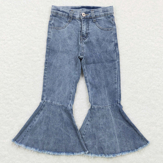 New Boutique Baby Girls Jeans Pants Denim Bell Bottoms P0325