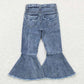 New Boutique Baby Girls Jeans Pants Denim Bell Bottoms P0325