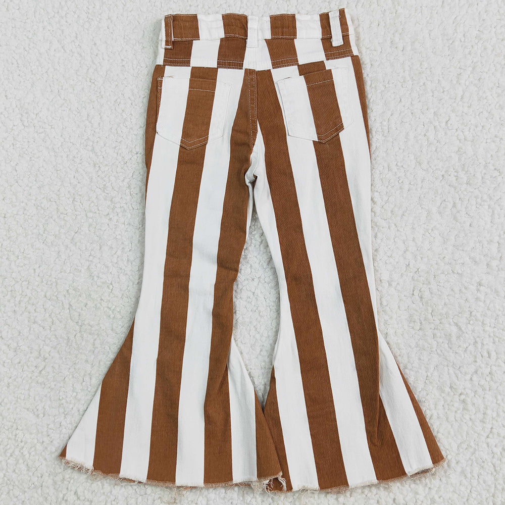 Boutique Baby Girls Jeans Stripe Bell Jeans Denim Pants E5-24 5.10