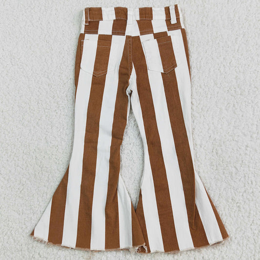 Boutique Baby Girls Jeans Stripe Bell Jeans Denim Pants E5-24 5.10