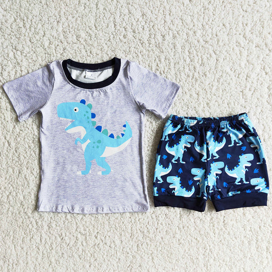 Baby Boy Clothes Set Dinosaur Boys Clothing Children Outfits Wholesale D9-15