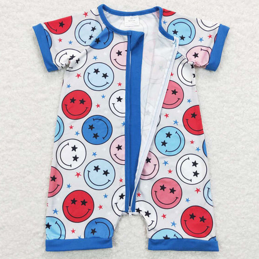 Baby Infants Romper Short Sleeve 4th Of July Boutique Rompers SR0692