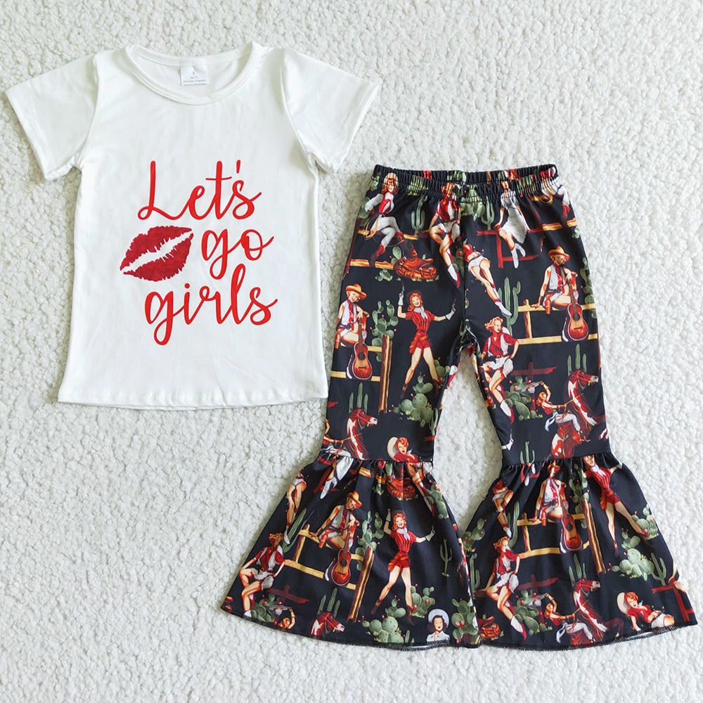 Toddler Baby Girls Clothes Bell Pants Set Boutique Girls Outfits B7-15