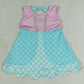 Baby Girls Dress Sleeveless Lavender Blue Mermaid Scallop Knee Length Dress GSD2516