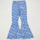 Adult Women Jeans Pants Blue Denim Bell Pants P0297