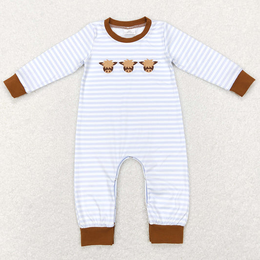 Baby Infants Rompers Highland Cow Western Long Sleeve Rompers LR0723