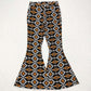 Adult Women Denim Pants Black Aztec Jeans Bell Pants P0298