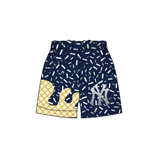MOQ 5 pcs  grey navy ice cream sprinkle boys team shorts 8.20