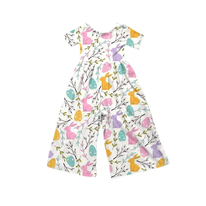 Preorder(moq 5) Baby Girls Rabbits Eggs Easter Pant Jumpsuits 10.15