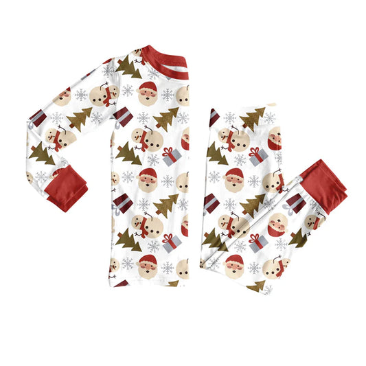 Preorder (moq 8)Baby Boys Snowmen Trees Top Pants Christmas Pajamas Sets 9.24