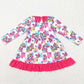 Fashion Baby Girls Dress Cartoon print Boutique Long Sleeve Dresses